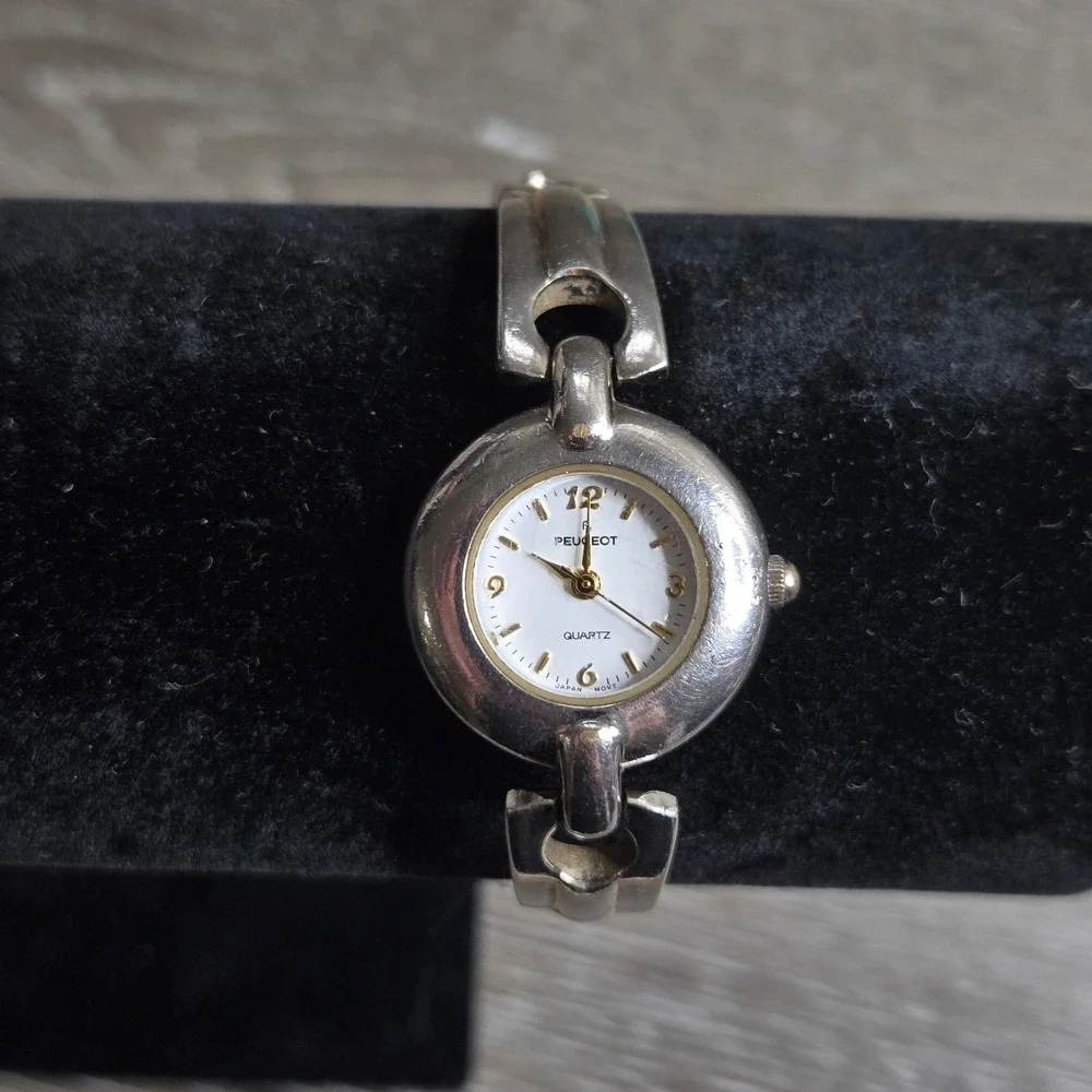 Peugeot Watch Women 24mm Silver Gold Two Tone Bracelet Band  6.5